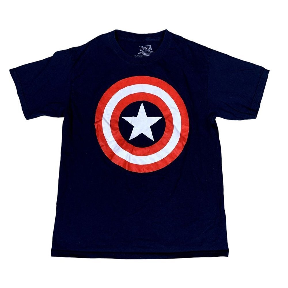 Marvel Comics‎ Captain America Shield 100% Cotton T-Shirt Size Medium